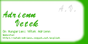 adrienn vetek business card